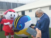 Presente en la firma de convenio entre Teletón y Copachi para los juegos ParaPanamericanos de Santiago 2023 en el estadio Nacional.