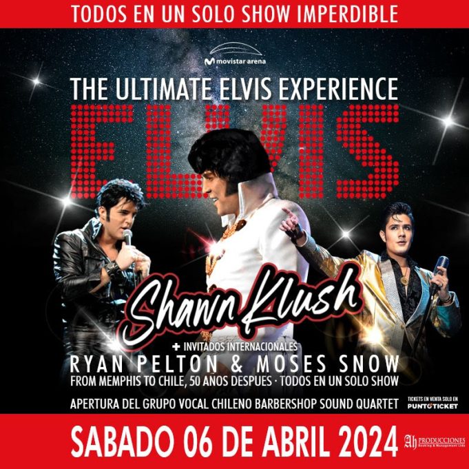 En un show inolvidable se juntan Shawn Klush junto a Ryan Pelton y Moses Snow para tributar a Elvis Presley